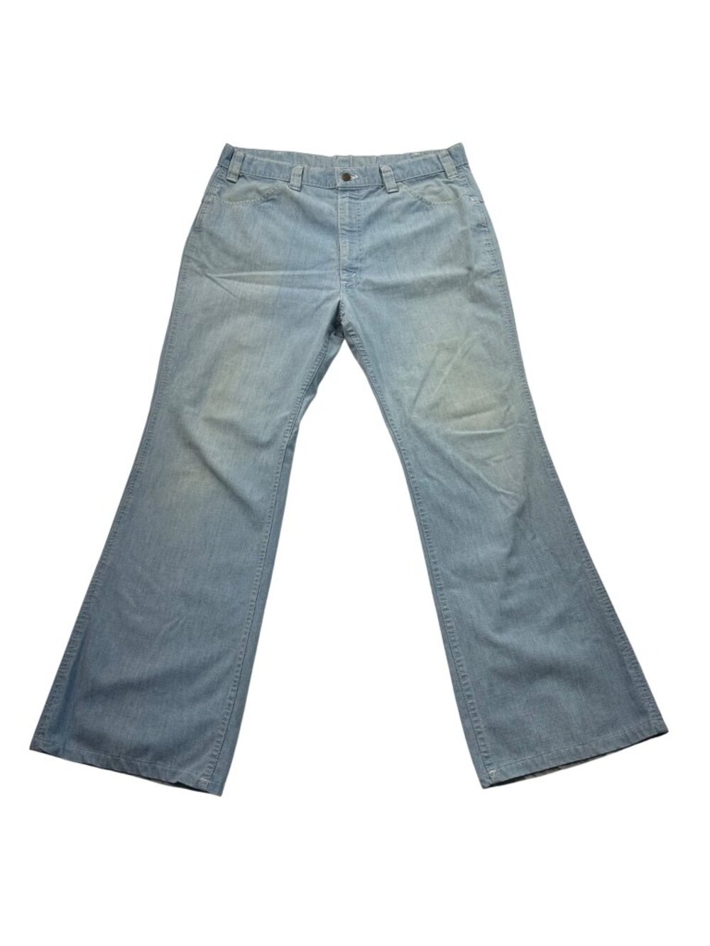 Vtg Levis 70s Flare Bootcut Jeans White Tab Talon Vintage Mens Size 38x30 Hemmed